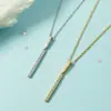 Estilo coreano frio estilo nicho design sentido all-match simples diamante completo um personagem ouro vara ouro rod colar mulheres cyber celebridade