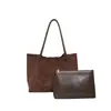 Bolsa Tote Grande Capacidade Transfronteiriça Feminina Camurça Retrô 2026 Nova Casual para Trabalho Único Ombro Manual Bolsa Mãe-Filho
