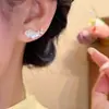 2025 Novo Estilo Francês Estilo Suave Estilo Fada Exquisitos Brincos de Flor de Luxo Leve Super Brilhantes Versáteis Pequenos Brincos de Zircônia