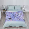 Manta de Franela Transfronteriza Morado Soñador Mariposa Felpa Manta con Impresión Digital Fabricante Original Venta al por Mayor