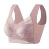 Novo colete cueca Ice Silk fino empurrar para cima coleção de peito renda sexy sem anel de aço plus size sem costura anti-flacidez
