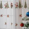 Nuevas Cortinas Navideñas Estilo Americano con Bordado de Árbol de Navidad, Tela Decorativa Rectangular Blackout Producto Terminado