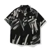 Comercio Exterior Transfronterizo Nuevas Camisas de Manga Corta para Hombre Estilo Japonés Fresco Pequeño Seda de Hielo Caída Suelta Casual Camisas Tops para Hombre