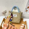 2026 Nueva Moda de Moda Verano Hecho a Mano Estilo Pastoral Bolso Cesta Estilo Vacaciones Bolso de Playa Bolso Tejido para Mujeres
