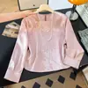 Garantía de Calidad Seda Real Reductora de Edad Tallas Grandes para Mujeres que Ocultan el Vientre Nuevo Estilo Chino Estilo Nacional Camisa de Jacquard Temperamento Holgada Delgada