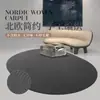 Alfombra ovalada lisa tejida a mano para sala de estar, tapete para mesa de café y sofá, moderna, simple, para el hogar, insípida, manta para mesita de noche de dormitorio