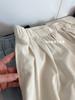 """Tempo Fluido" Moda Estilo Coreano Versátil Slim-Fit Elegante Cintura Elástica Design Cropped Balão Vovó Calças 177"""