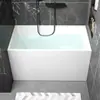 Banheira de bolhas profunda acrílica independente para apartamento pequeno banheira mini quadrada de rede social para adultos doméstica japonesa