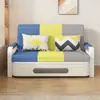 Sofá-cama, dobrável e de dupla finalidade, adequado para apartamentos pequenos, cama extensível, modelo popular, novo design 2024, cama multifuncional para sala de estar e varanda