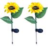 Girasol Solar Exterior Jardín Patio Balcón Decorativo Inserto de Piso Césped Paisaje Luz Nocturna