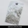 Paquete completo uña redonda joya de diamante al por mayor súper brillante strass de fondo plano color transparente AB diamante redondo pequeño decoración de uñas diy