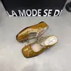 Mules de Punta Cerrada con Pedrería de Alta Gama 2026 Nuevo Estilo de Verano Zapatillas Mary Jane para Uso en Exteriores