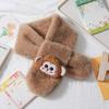 Novo cachecol infantil fofo de macaco outono e inverno pelúcia pai-filho fofo engrossado desenho animado imitação pele de coelho cachecol de bebê