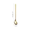 Cuchara de café de mango largo, uso doméstico, acero inoxidable 304, cuchara pequeña exquisita, adecuada para tazas, cuchara agitadora, agitador de leche