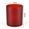 Taza de Vela de Aromaterapia de Fábrica Contenedor de Vela de Vidrio de Color Adornos Decorativos Románticos para Interiores Taza de Portavelas Casera para Bricolaje