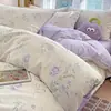 2026 Novo Conjunto de Roupa de Cama de Algodão 100% Quatro Peças Lençol de Cama Totalmente Algodão Capa de Edredom Estilo Fresco Conjunto de Roupa de Cama de Três Peças para Dormitório de Estudante