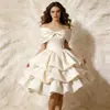 Exquisito Vestido de Noche de Satén Estilo Europeo y Americano, Vestido de Gala Liso sin Tirantes, Vestido de Princesa para Anfitrión de Banquete de Cumpleaños, Suministro de Fabricante para Mujeres