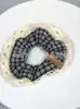 Elástico de Cabelo Scrunchie Listrado com Renda Estilo Coreano para Mulheres, Acessório de Cabelo Suave e Elegante, Elástico de Cabelo Scrunchie Estilo Coreano