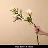 Flor de Magnolia 3D de Imitación de Alta Calidad Decoración para Mesa de Comedor de Sala de Estar en Casa Adornos de Flores Artificiales Lujo Accesible