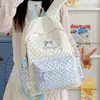 Mochila fresca de lunares estilo coreano para niñas, alto valor estético, ligera, simple, mochila escolar de gran capacidad