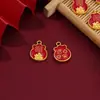 Traga Riqueza e Tesouro Acessórios de Joias Estilo Chinês Ouro Areia Pulseira com Óleo Pingado Acessórios de Joias Pingente Pequeno para DIY