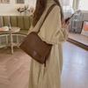 Bolsa com Aba Dongdaemun Coreana Nova Outono/Inverno 2026, Bolsa Elegante para o Dia a Dia, Bolsa Feminina de PU, Bolsa de Ombro Único Transversal, Tendência