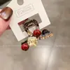 Pinza Pequeña para el Cabello Estilo Coreano de Cubo de Azúcar para Mujer, Pinza Lateral de Perla Roja de Gama Alta para Flequillo, Nuevo Pinza Versátil para Media Cola, Pasador para Cabello Suelto