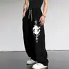 Pantalones casuales de moda hip-hop de alta calle transfronterizos de AliExpress para hombre, ajuste holgado de verano, estilo de pierna recta de nicho, en stock, pantalones largos versátiles