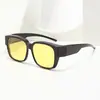 Gafas de Sol de Marco Grande de Moda para Clip-On en Gafas de Prescripción, Set de Clip-On de Gafas de Sol de Moda para Conducir y Pescar