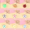 Llavero Colgante de Balón de Fútbol de Goma Suave PVC Transfronterizo Simulación Deportes Tenis Llavero Tridimensional Regalos Periféricos para Fans
