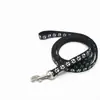 Guia de Cachorro com Sino, Coleira para Pet, Conjunto de Passeio para Cachorro Pequeno, Estampa de Patinha, Guia para Gato de Porte Pequeno e Médio