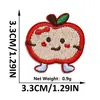 Patch Bordado de Maçã Desenho Animado Qiansheng, Aplique de Fruta Fofo, Decoração DIY para Roupa Infantil Chapéu, Patch Bordado