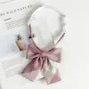 Camisa con Corbata de Lazo Jk para Mujer Estilo Japonés Uniforme Estilo Preppy Traje de Marinero Libre Corbata con Lazo Uniforme Escolar Serpentina Corbata Pequeña de Mango Largo