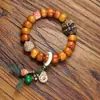Pulseras de Hueso de Yak al por Mayor Estilo Étnico, Pulseras de Círculo Único Estilo Xizang para Hombres y Mujeres, Pulseras de Hueso para la Buena Fortuna