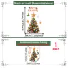 Festival de Natal Estilo Múltiplo Árvore de Natal em Aquarela Adesivos para Janela Vidro de Vitrine Porta de Vidro Decoração de Casa Adesivos Eletrostáticos para Vidro