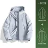 Jaqueta Outdoor HJCAMEL Camelo Feminina Três em Um Jaqueta Pequena à Prova de Vento e Impermeável Roupa de Montanhismo para Outono e Inverno
