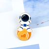 LiquidaciónBroche de Astronauta Insignia de Dibujos Animados Esmalte Metal Estilo Ins Pin de Solapa de Moda para Parejas