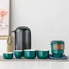 Juego de té para viajes de negocios, una tetera y cuatro tazas para clientes, bienestar de los empleados, regalo de alta gama, regalo del Festival de Medio Otoño y fin de año