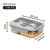 Lonchera Portátil para Estudiantes, Lonchera Rectangular Compartimentada de Plástico de Grado Alimenticio, Lonchera Estilo Japonés para Microondas