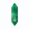Colgante de piedra natural de ágata de cristal con doble punta hexagonal de 8x32 mm, collar artesanal, accesorios de joyería con forma de bala de piedra desnuda