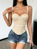 Produtos Quentes Transfronteiriços Europeus e Americanos Cor Sólida Espinha de Peixe Cintura Afinando Malha Top de Espinha de Peixe Roupa de Fora Sexy Camisola