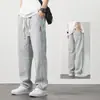 Calça Jeans Masculina de Verão Fina 2026 Tendência Americana Retrô High Street Solta Reta Casual de Perna Larga Longa
