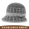 Chapéu Estilo Coreano Fashionável Quente de Lã Tricotada para Mães de Meia-Idade e Idosas Mulheres Inverno Senhora Idosa Avó Chapéu de Algodão com Forro de Lã