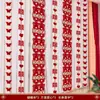 Quarto de Casamento Longo Layout de Personagem Feliz terno Borboleta Flor Decoração de Casamento Casa Nova Quarto Sala de Estar Mulher Cortina Pingente
