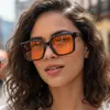Nuevas Gafas de Sol Cuadradas de Alta Gama Versátiles Estilo Callejero Y2K Moda Europea y Americana Hip-Hop Tendencia Protección Solar Gafas de Sol Transfronterizas