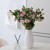 Nueva flor artificial de una rama 6 cabezas rosa de esquina planta de decoración del hogar flor de seda a juego para boda Rosa artificial