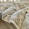 Juego de Cama de Franela Engrosada para Otoño e Invierno Juego de Cuatro Piezas de Terciopelo de Leche Juego de Tres Piezas de Sábana de Franela Ropa de Cama de Terciopelo Coral Más Terciopelo