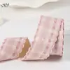 Fita de renda impressa em um lado para cartas de baralho, materiais de arte floral, borda ondulada, xadrez escovado, fita tecida, acessórios para presilhas de cabelo DIY