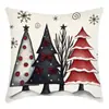 Funda de almohada de muñeco de nieve navideño transfronteriza cojín de sofá decoración de sala de estar fiesta navideña creativa almohada impresa