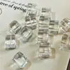 Azúcar Blanco Natural Cubo Cuadrado Cuentas Sueltas Cuenta Individual Accesorios de Cristal Pulsera DIY Accesorios para Joyería Al por Mayor